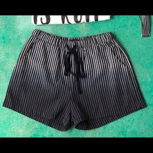 Striped dip dye shorts